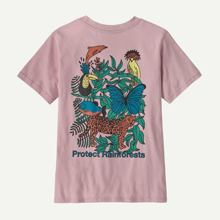 Patagonia Kids Graphic T - skjorte - Protect Rainforests: Quiet Violet for barn - Brobrobrille