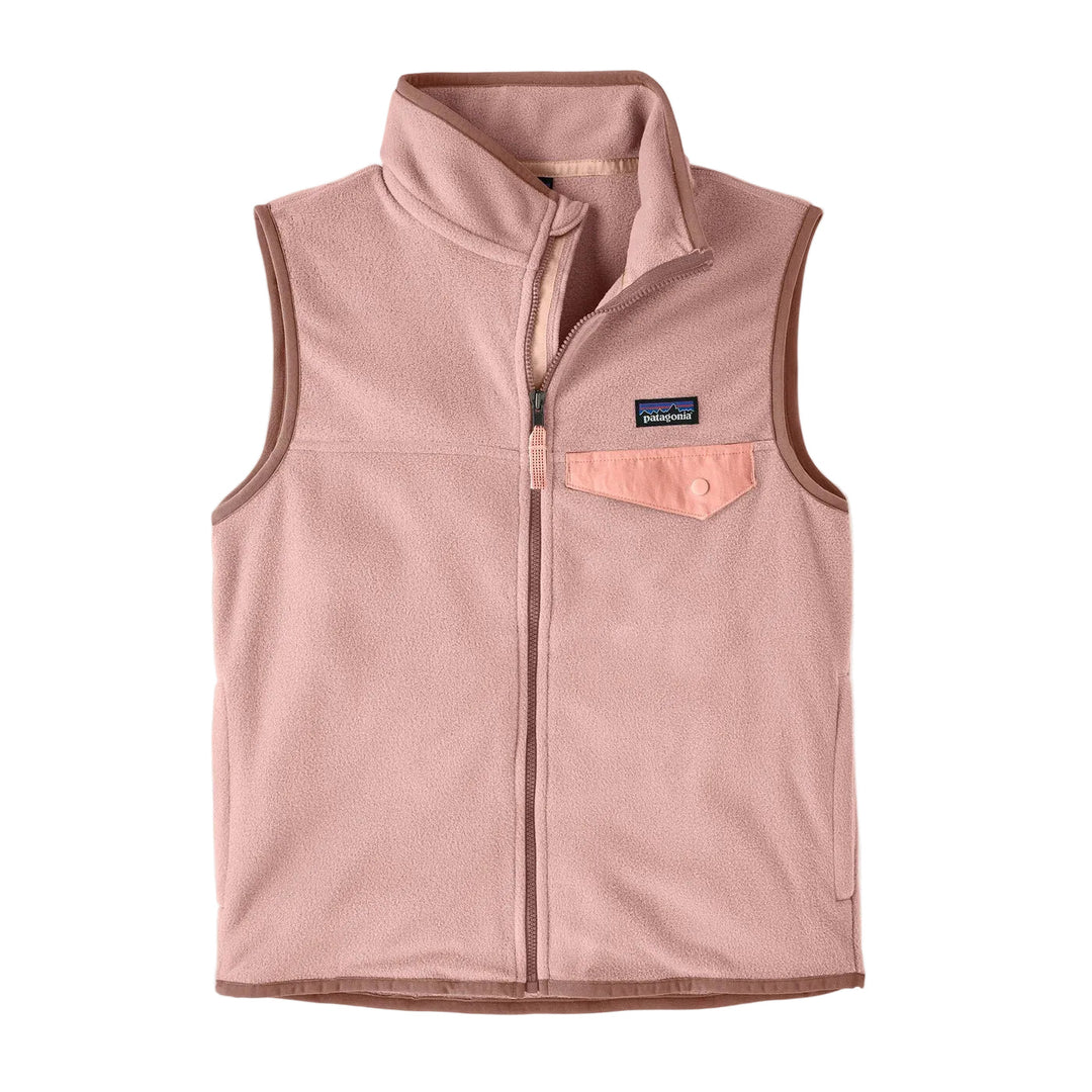 Patagonia Kids Micro D Snap-T fleecevest - Fuzzy Mauve for barn - Brobrobrille
