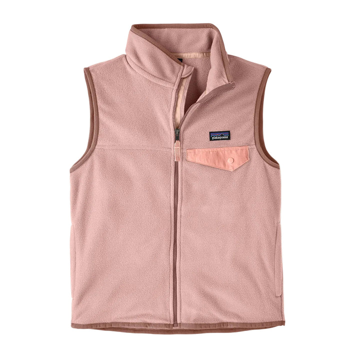 Patagonia Kids Micro D Snap-T fleecevest - Fuzzy Mauve for barn - Brobrobrille