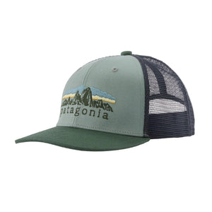 Patagonia Kids Trucker Hat - Fitz Roy : Cover Green for barn - Brobrobrille