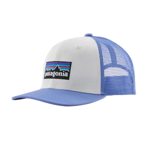 Patagonia Kids Trucker Hat - P-6 Logo: Diver Blue for barn - Brobrobrille