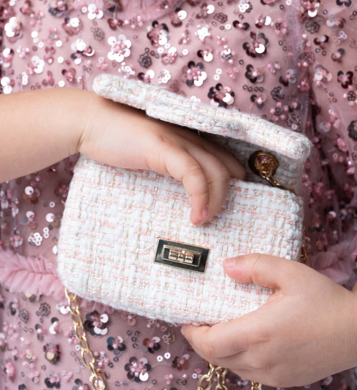 Prinsessefin Isadora Rutete Veske – Plaid Sequin Quartz (Small) for barn - Brobrobrille