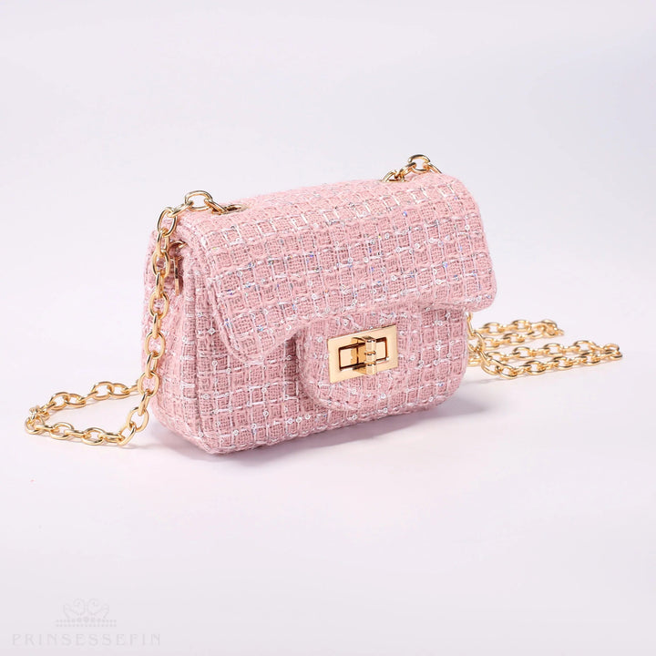 Prinsessefin Isadora Rutete Veske – Plaid Sequin Quartz (Small) for barn - Brobrobrille