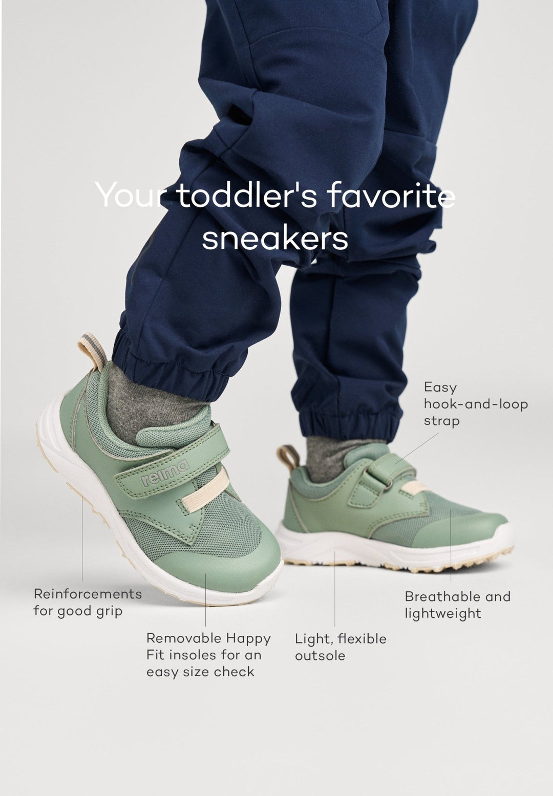 Reima Joggesko Ekana til barn - Navy for barn - Brobrobrille