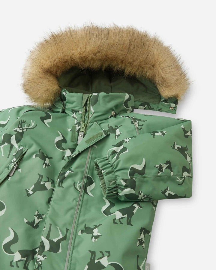 Reima ReimaTec Vanntett Vinterdress Småbarn Lappi - Green Clay for barn - Brobrobrille