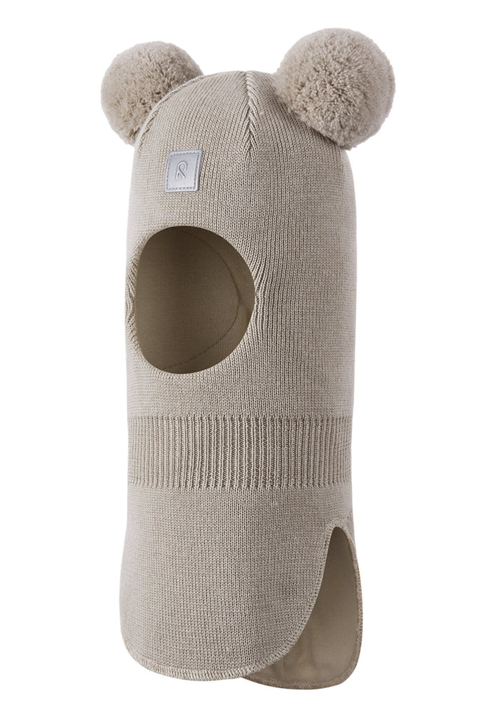 Reima Vekkuli Balaklava i Merinoull - Earthy Beige for barn - Brobrobrille