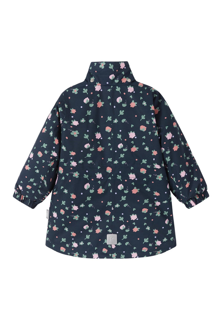 ReimaTec Taipale vanntett vinterjakke for barn - Navy med Blomstermønster for barn - Brobrobrille