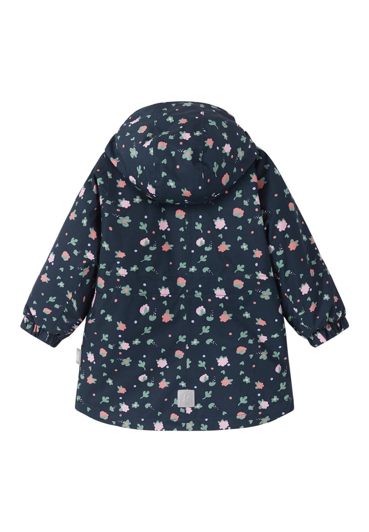 ReimaTec Taipale vanntett vinterjakke for barn - Navy med Blomstermønster for barn - Brobrobrille