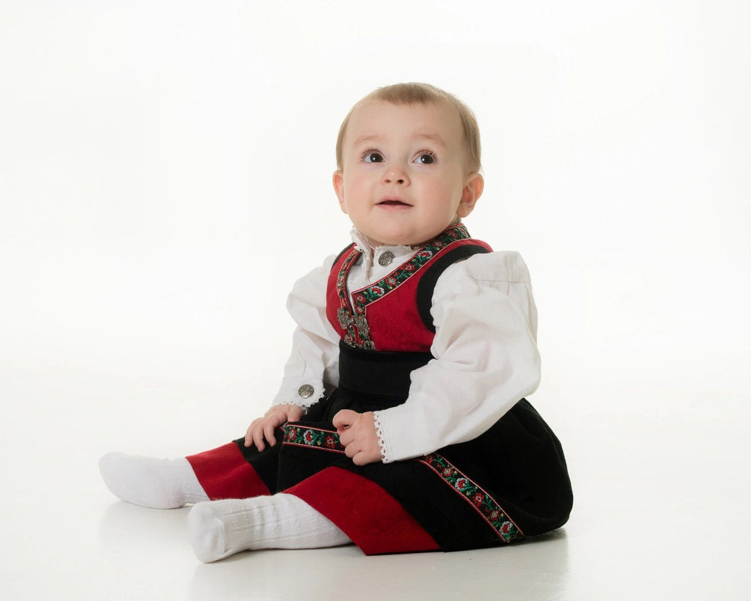 Salto Festdrakt Baby Pike med Skjorte - Rød for barn - Brobrobrille