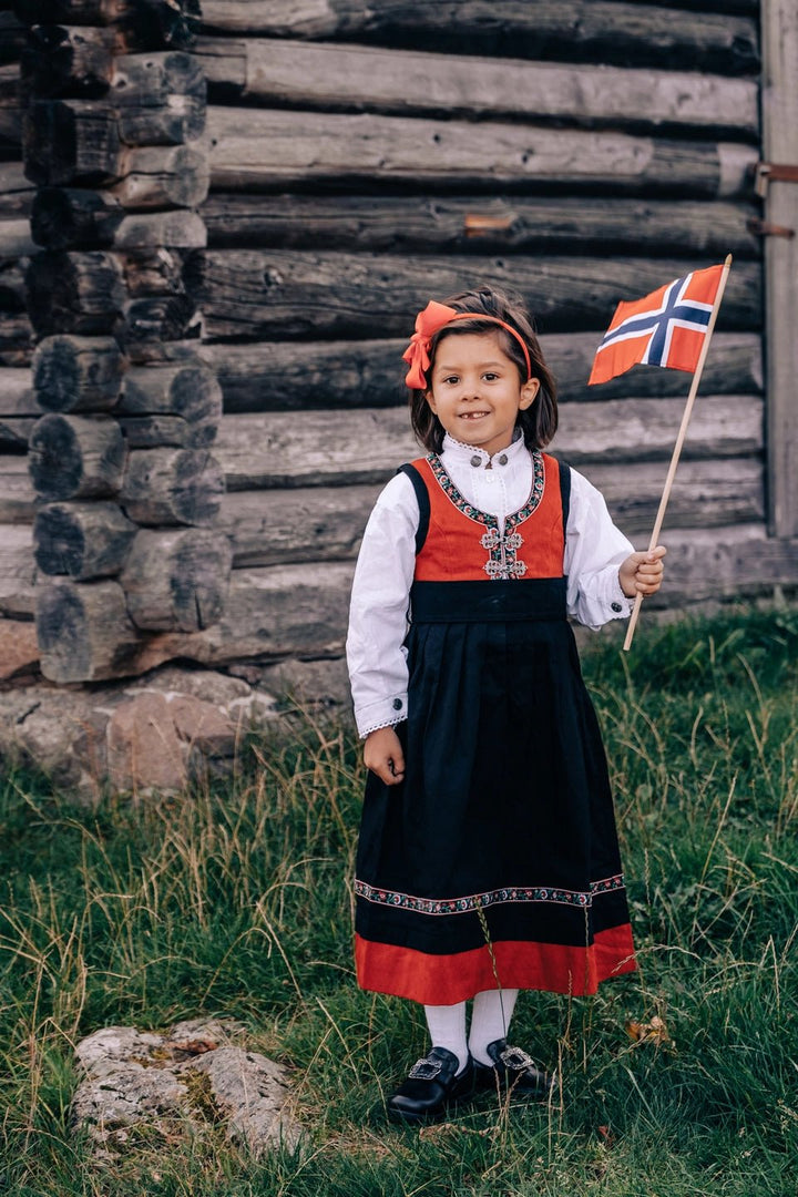 Salto Festdrakt Pike med Skjorte - Rød for barn - Brobrobrille