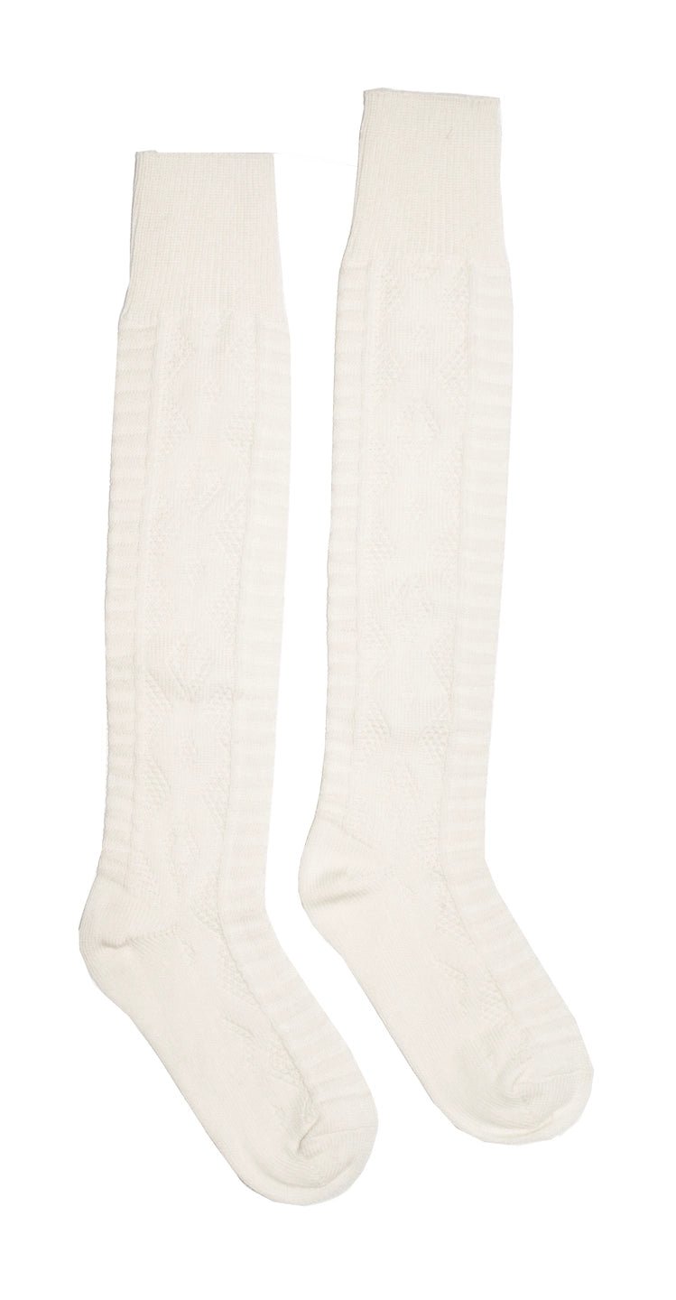 Salto Knestrømper med Sløyfe - Hvit for barn - Brobrobrille