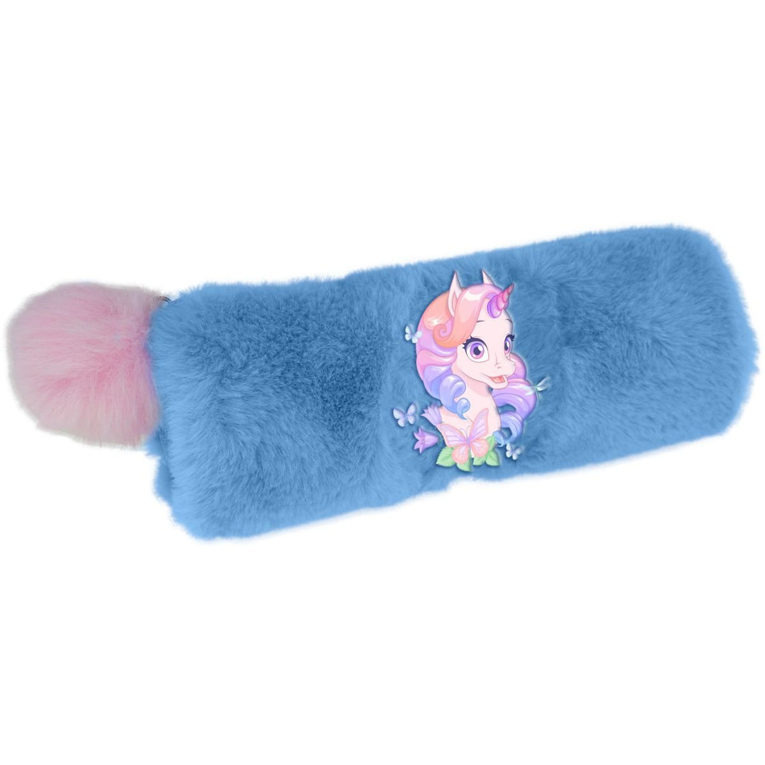 Tinka Cool School posepennal med Pegasus og dusk – Blå for barn - Brobrobrille