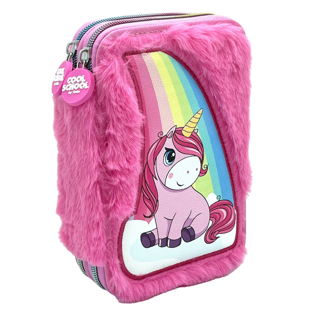 Tinka Dobbelt Pennal - Unicorn Rosa for barn - Brobrobrille