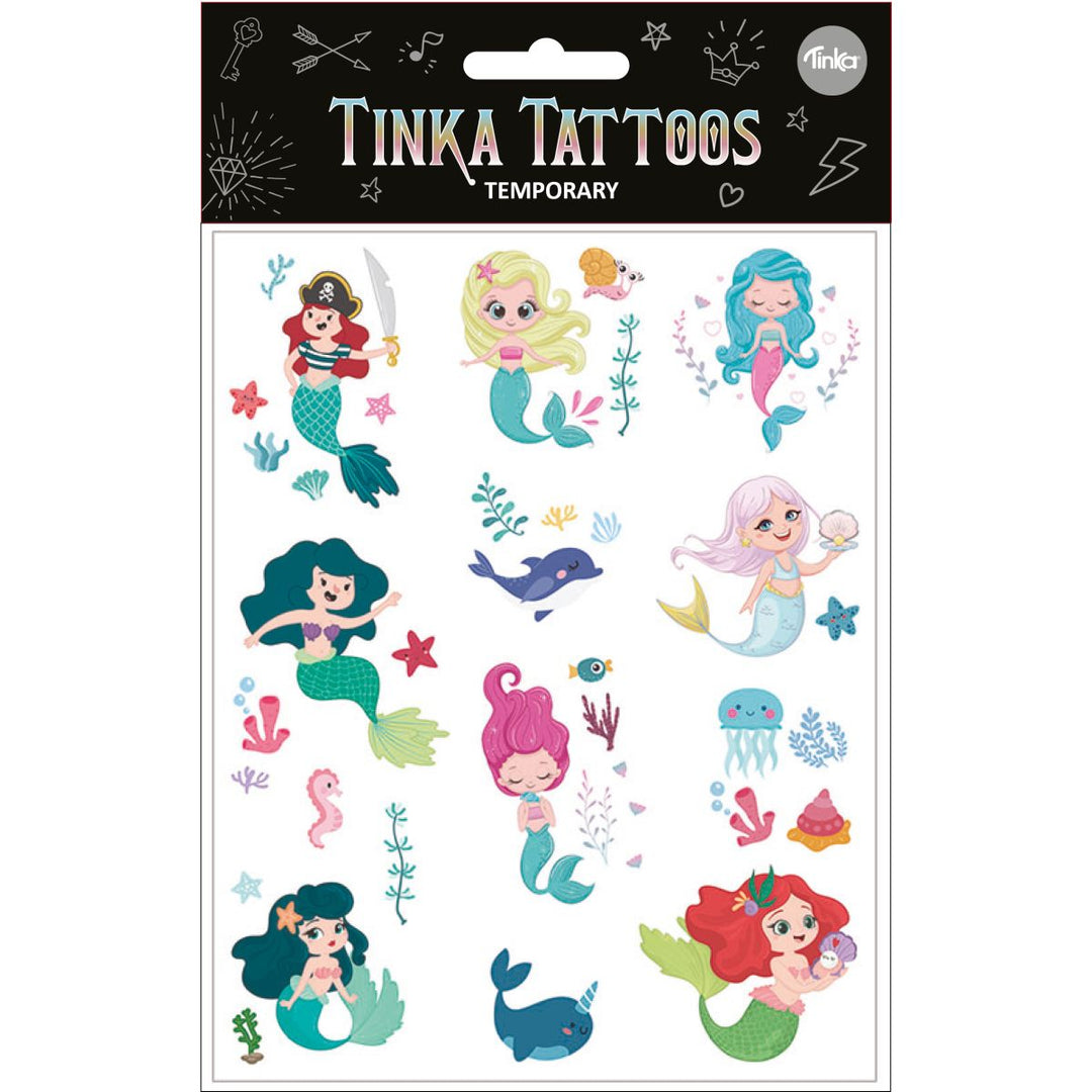 Tinka Havfruer – Midlertidige tatoveringer med magiske havfruer for barn - Brobrobrille