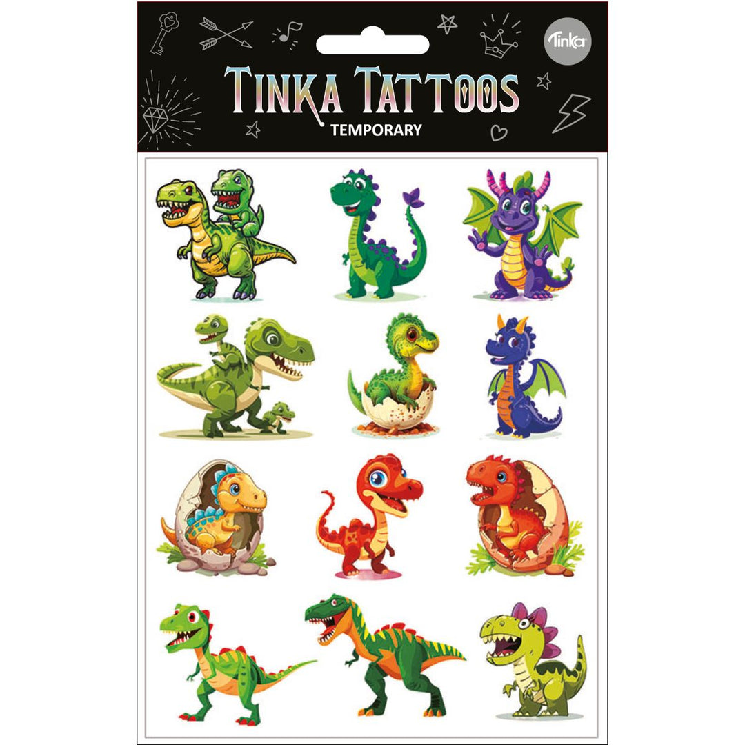 Tinka Midlertidige Tatoveringer – Dinosaur for barn - Brobrobrille