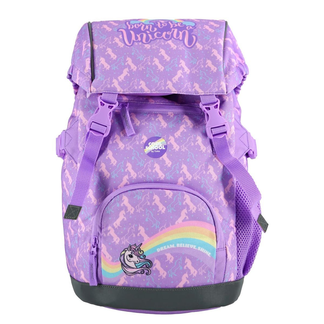 Tinka Skolesekk 22L – Unicorn Lilla for barn - Brobrobrille