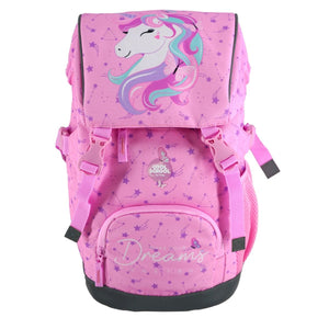 Tinka Skolesekk 22L – Unicorn Rosa for barn - Brobrobrille