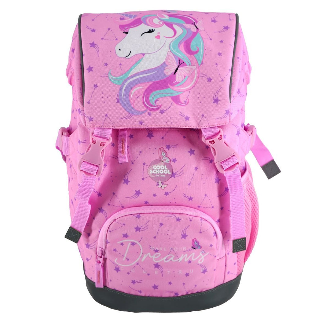 Tinka Skolesekk 22L – Unicorn Rosa for barn - Brobrobrille