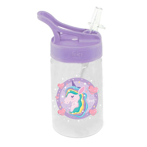 Tinka Thirsty drikkeflaske med sugerør – Unicorn 0,35L for barn - Brobrobrille