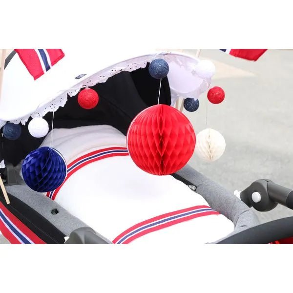 Tinkafu 17. mai Dekorbånd – Barnevognpynt for barn - Brobrobrille