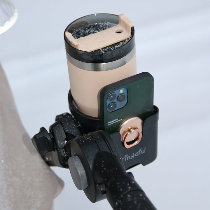 Tinkafu Koppholder med Mobilholder 2 - i - 1 til Barnevogn for barn - Brobrobrille