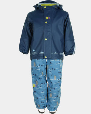 Kattnakken Plask Regnsett - Marine