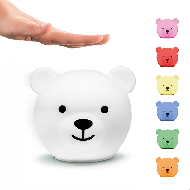 Zazu Nattlampe Bor Bjørn – Hvit for barn - Brobrobrille