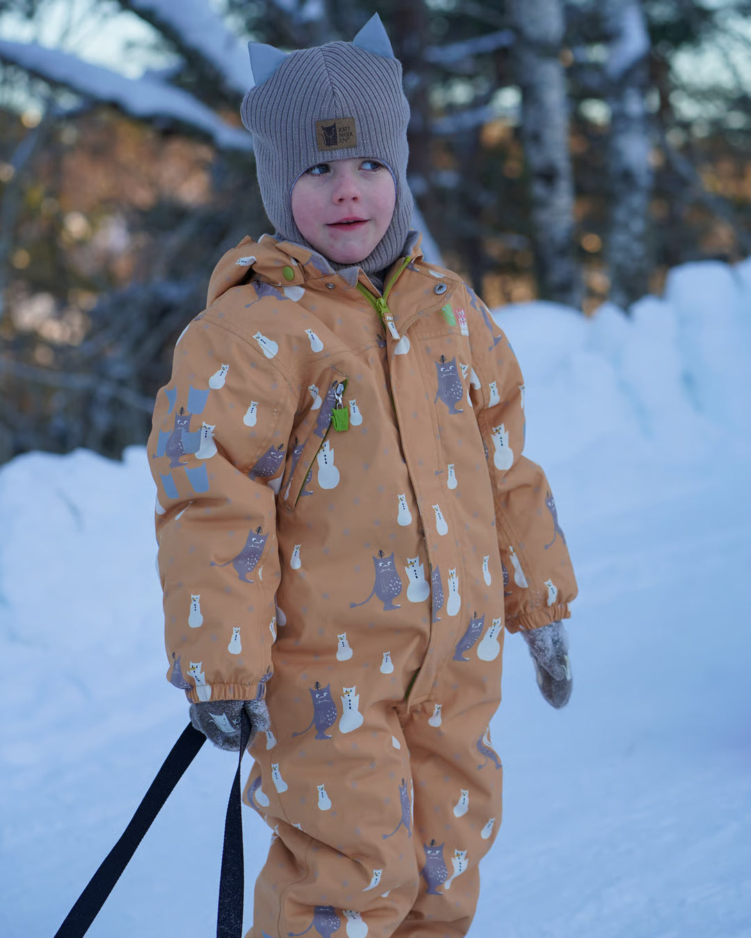 Kattnakken Parkdress Snø - Honning
